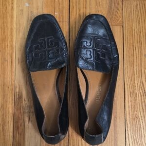 Tory Burch Black Leather Loafers
